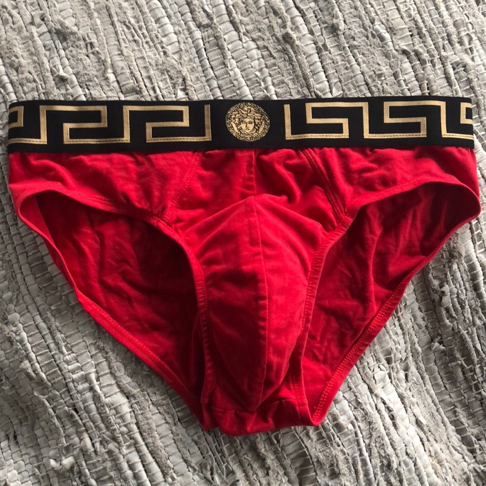 Red Versace briefs.  Size 4.. Medium.  Worn once.